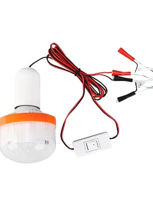DC 12V Bulb with Clip and Switch, Extendable Camping Battery Night Market Lamp