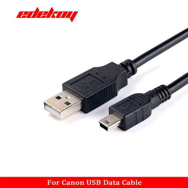 Canon usb cable mini5p T-port USB Data Transfer Cable Cord Lead Wire For Canon EOS 1100D 1200D 2000D IFC-300PCU SX130 ZR950 USB