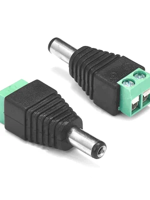 1PCS DC 12V Male Connectors 2.1*5.5mm Power Plug Adapter Jacks Sockets Connector For Signal Color LED Strip CCTV Camera