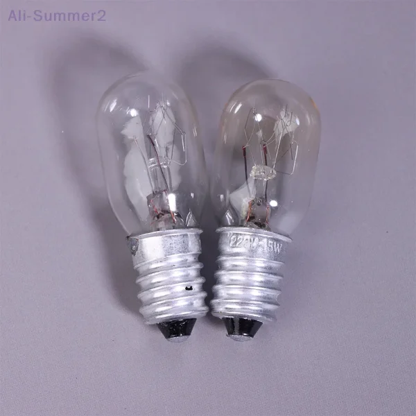 2Pcs E14 15W High Temperature Resistant Refrigerator Bulb Microwave Oven Replacement Light Toaster/Steam Bulb Light