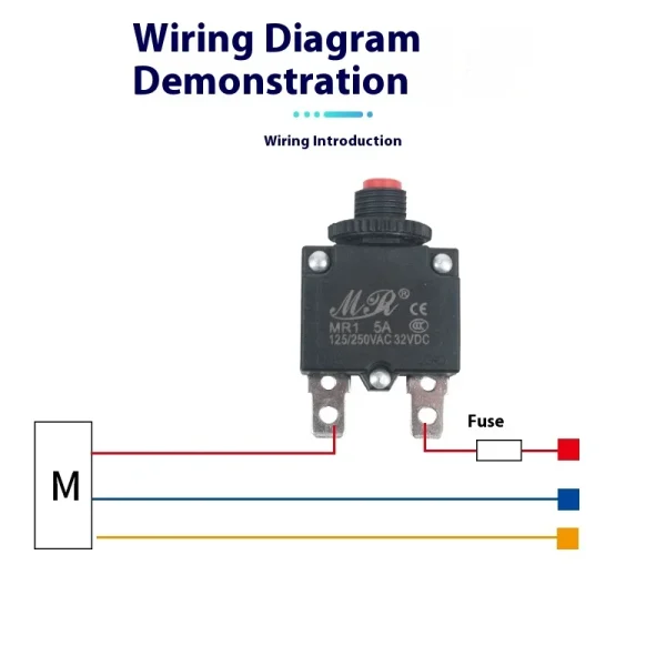 kf-S4cdb78d367714bf58af12fe39f460812M Overload overcurrent protector switch reset device circuit breaker 5A8A20 water pump air pressure charging car washing machine