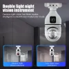 Saikiot V380 Pro 4MP 8MP 4K E27 360 Bulb Camera WIFI Dual Lens Camera Bulb Color Night Vision CCTV Security Wireless Bulb Camera
