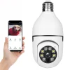 V380Pro 2MP Wifi Bulb E27 Surveillance Camera Color Night Vision 360° Rotating Automatic Human Tracking Two-way Talk Smart Home