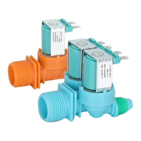 kf-S9468e51ad5e64aff8612de482f8697e3D For Samsung Washing Machine Water Inlet Solenoid Valve DC62-00311F And DC62-30314V Dual-End Washing Machine Water Inlet Valve
