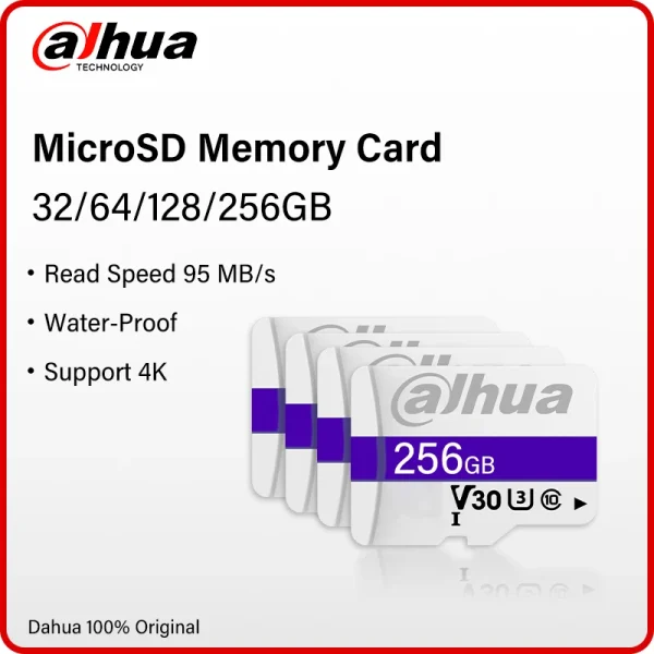 kf-Sa22d74c36d1d486eb889927f11bc444fL Dahua Original 32/64/128/256GB MicroSD Memory Card 95 MB/s TF High Speed Card For IP Camera VTO VTH Various Digital Products