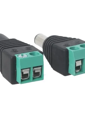 for DC Power Jack Plug Adapter Connector 12V Male+Female 2.1x5.5mm for DC Power Connector for CCTV Camera LED Strip Ligh