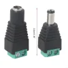for DC Power Jack Plug Adapter Connector 12V Male+Female 2.1x5.5mm for DC Power Connector for CCTV Camera LED Strip Ligh