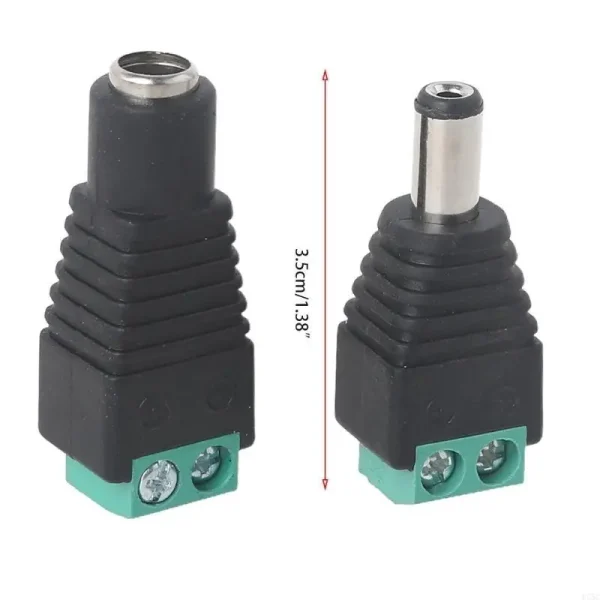 for DC Power Jack Plug Adapter Connector 12V Male+Female 2.1x5.5mm for DC Power Connector for CCTV Camera LED Strip Ligh