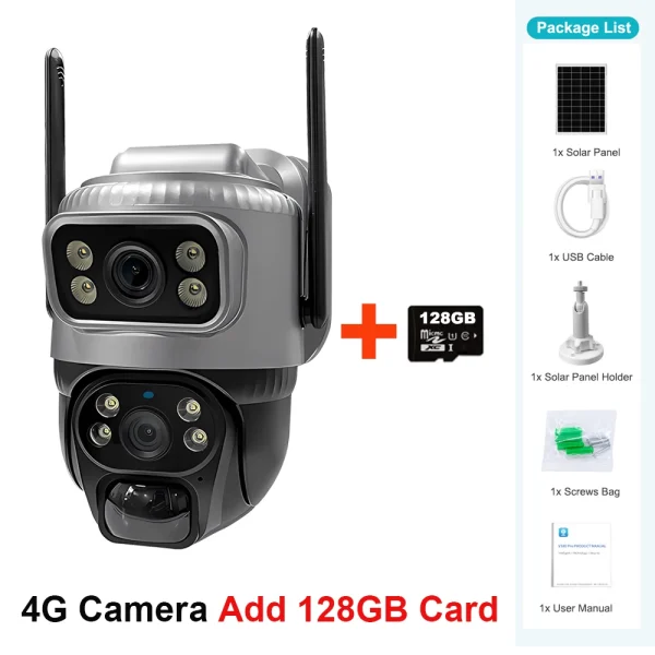 kf-Scdf4338050b04c7ea1b7cb7d6d535cb5W V380 Dual Lens 4G Camera Solar PIR Human Detection Night Vision Waterproof Security Video IP Camara 8MP 4K Battery CCTV Monitor