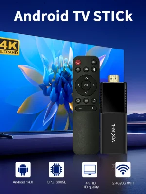 kf-Sdf84d11936b94a4dba916264d64419ceW Google TV Fire Stick Android 14 MX10 L ARM Mali-400 MP2 WiFi 2.4G + BT4.0 4GB 64GB TV Stick Consoles Support 24 Languages