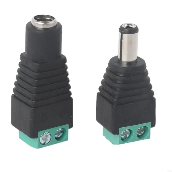 for DC Power Jack Plug Adapter Connector 12V Male+Female 2.1x5.5mm for DC Power Connector for CCTV Camera LED Strip Ligh
