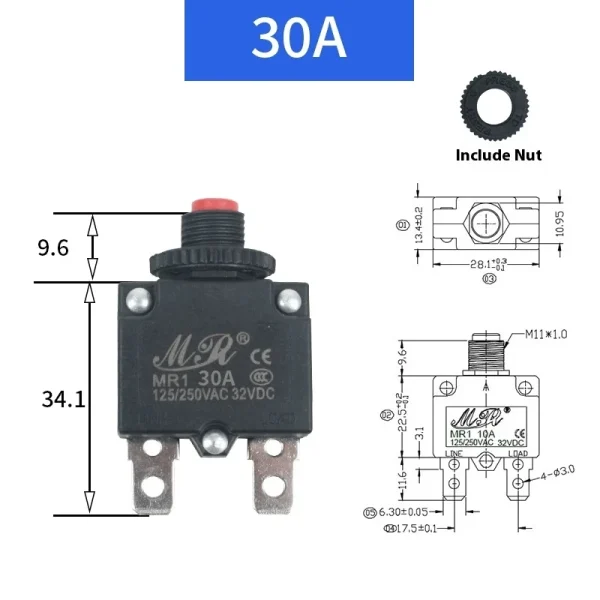 kf-Sed9983ecf17245eeb577f833dcb23dfcT Overload overcurrent protector switch reset device circuit breaker 5A8A20 water pump air pressure charging car washing machine