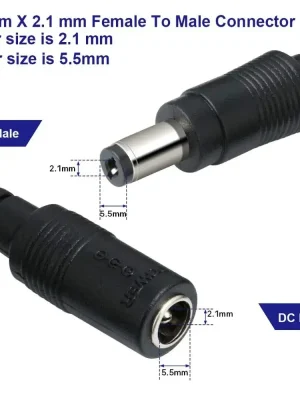 1/5/10 Pcs 5.5x2.1mm DC Male Female Power Plug Cable Wire Jack Adapter Connector for CCTV Single Color 3528 5050 LED Tape Light