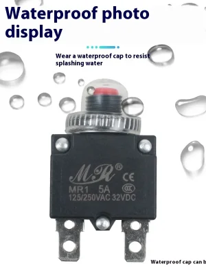 Overload overcurrent protector switch reset device circuit breaker 5A8A20 water pump air pressure charging car washing machine