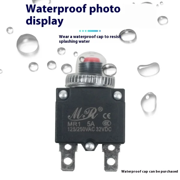 kf-Sf1d63e85417044ab851d0fa3de115edeR Overload overcurrent protector switch reset device circuit breaker 5A8A20 water pump air pressure charging car washing machine